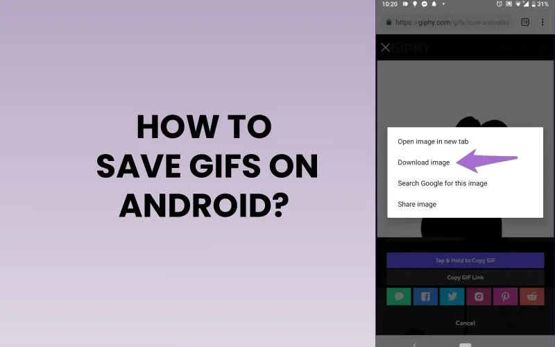 How to save gifs on Android