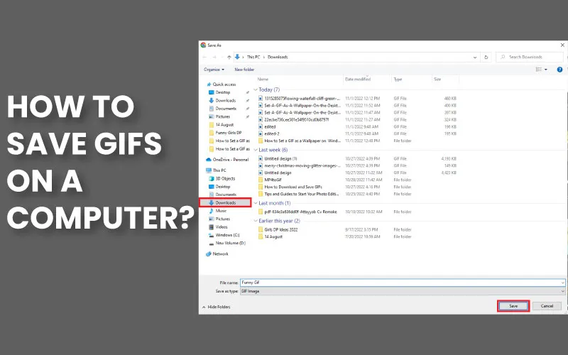 How to save gifs on Computer