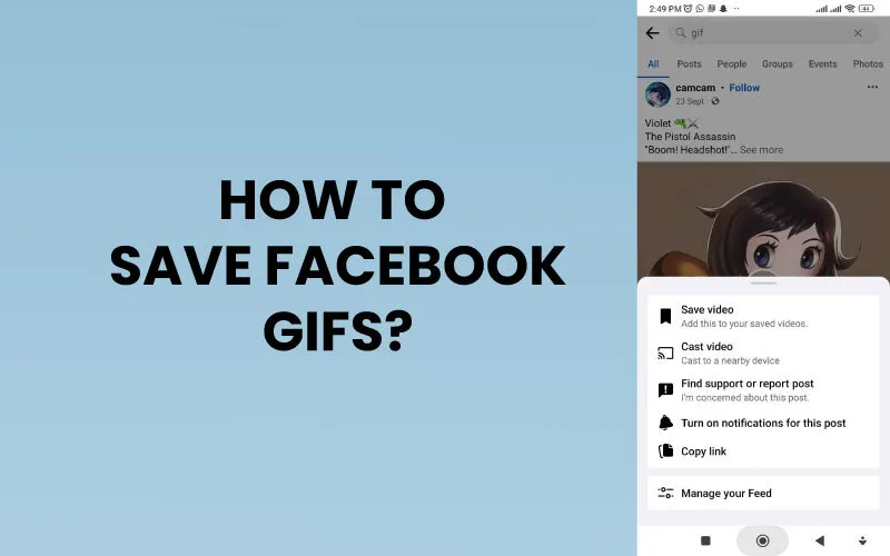 How to save gifs from Facebook