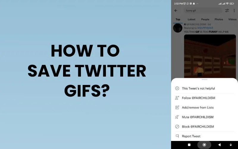 How to save gifs from Twitter